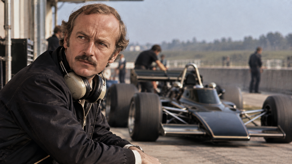 KI-generiertes Bild von Lotus-Teamchef Colin Chapman
